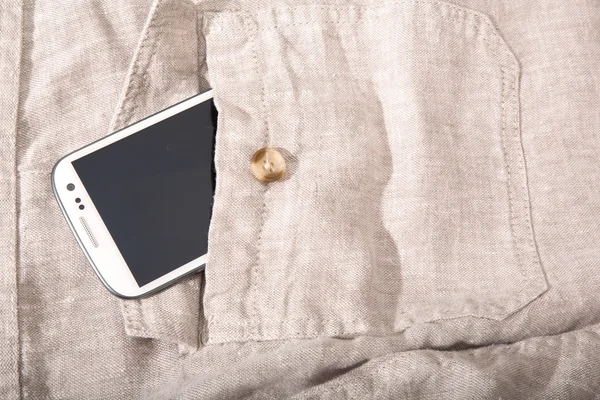 Smartphone i fickan — Stockfoto